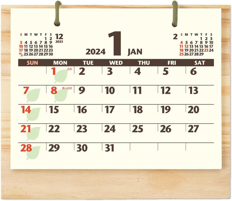 New Japan Calendar 2024 Desk Calendar Wood Stand Calendar NK550