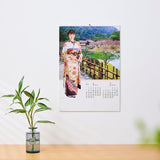 New Japan Calendar 2024 Wall Calendar Miyabi Kimono Star and Garden NK118 610x425mm