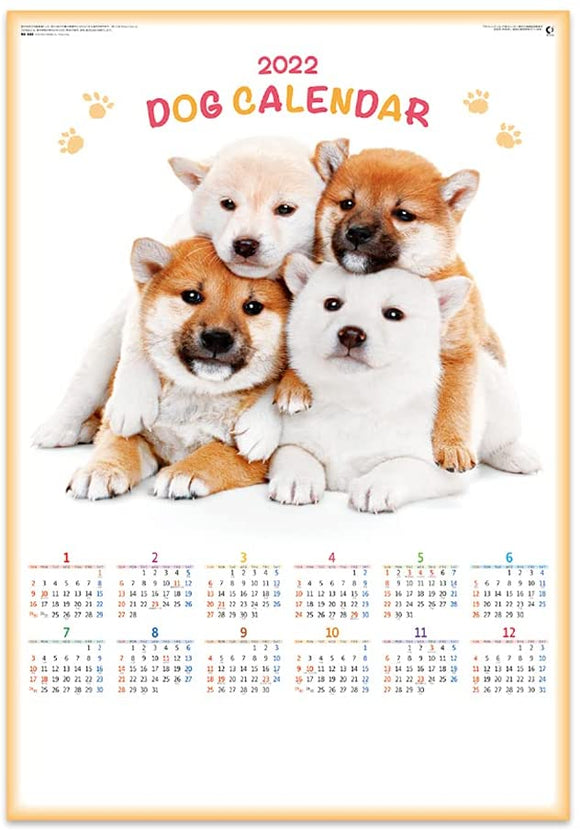 New Japan Calendar 2022 Wall Calendar Dog Calendar NK348
