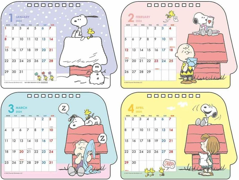 Sun-Star Stationery Snoopy 2024 Desk Calendar Snoopy S8520380