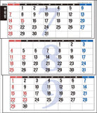 Todan 2024 Desk Calendar 3-Month Moji (From Top to Bottom Type) CL24-1051