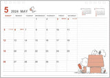 Nakabayashi 2024 Calendar Peanuts Logical Desk Calendar Paper Ring Type B6 Craft COC-CLTP-B602-24PS