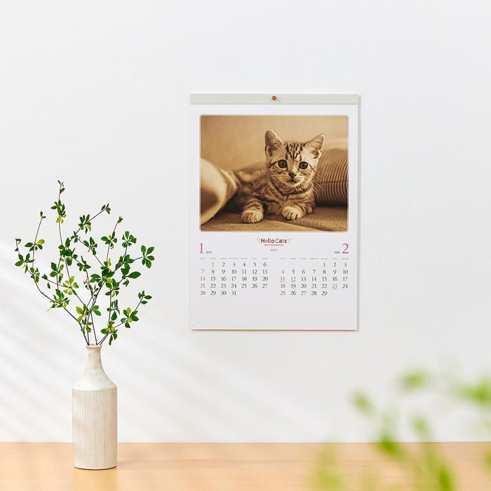 New Japan Calendar 2024 Wall Calendar Hello Cats NK27