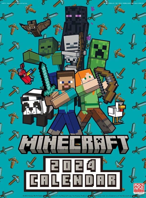 Ensky Minecraft 2024 Wall Calendar CL-128