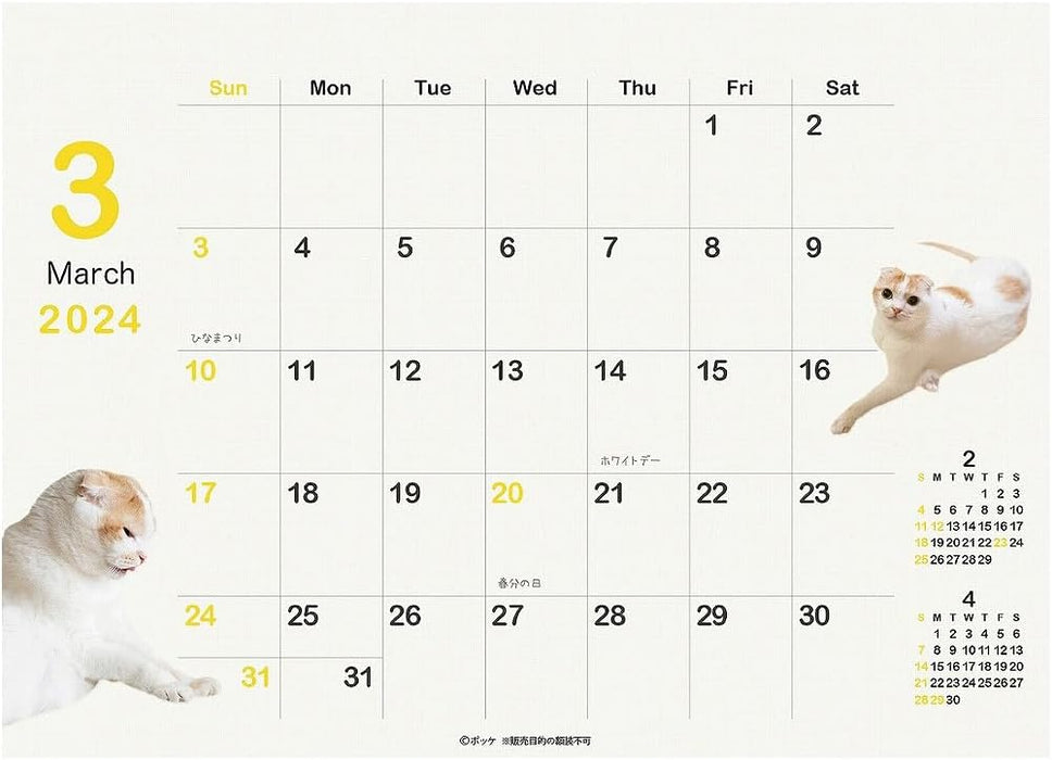 2024 Pokke (Desk) Calendar No.044