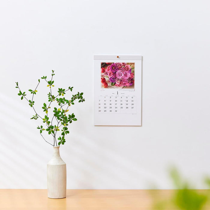 New Japan Calendar 2024 Wall Calendar Floral Healing Small NK452