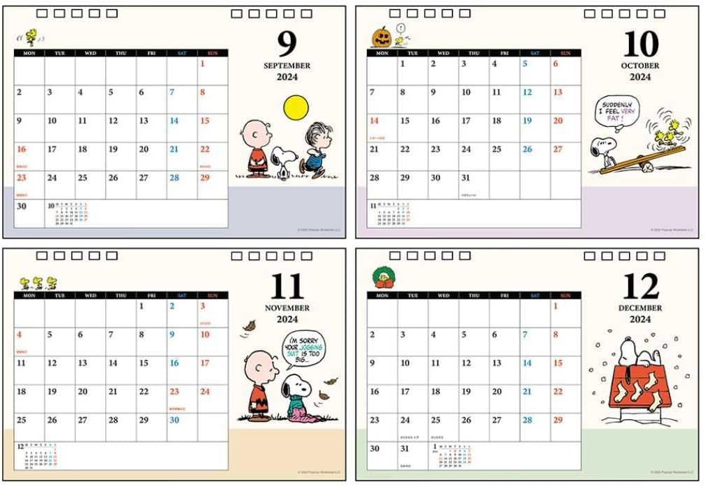 Sun-Star Stationery Snoopy 2024 Desk Calendar Vintage S8520291