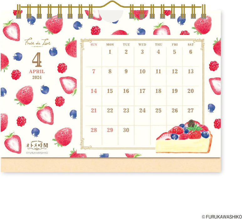 New Japan Calendar 2024 Desk Calendar Furukawashiko Otome Time NK4104