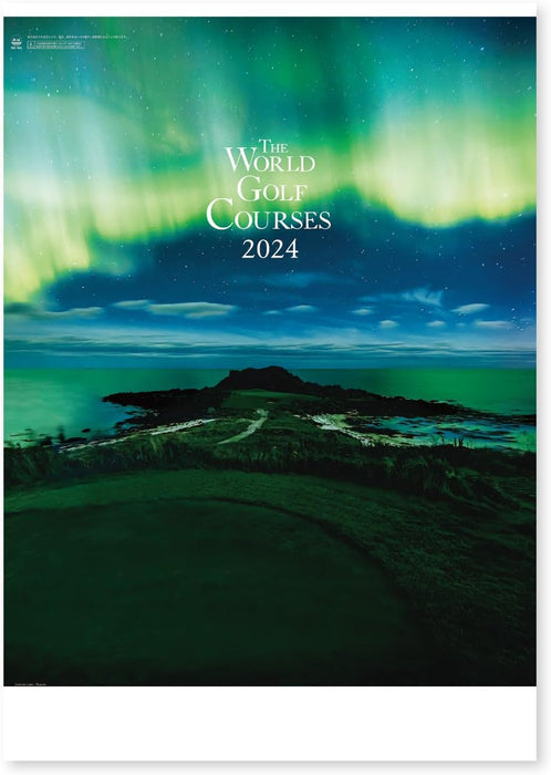 New Japan Calendar 2024 Wall Calendar World Golf Courses NK146 738x515mm