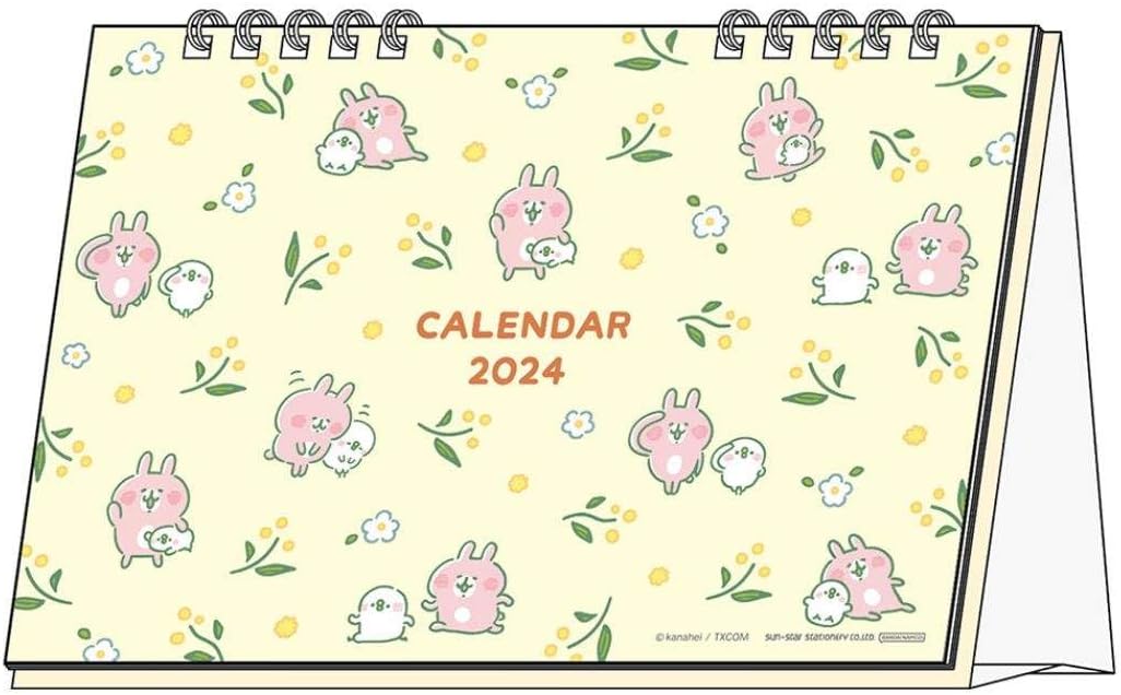 Sun-Star Stationery Kanahei 2024 Desk Calendar Piske & Usagi S8520356