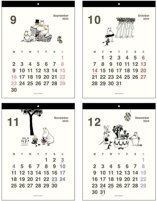 Sun-Star Stationery Moomin 2024 Wall Calendar Moomin S8520232