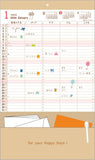 New Japan Calendar 2024 Wall Calendar Family Calendar with Pocket and Stickers NK8752