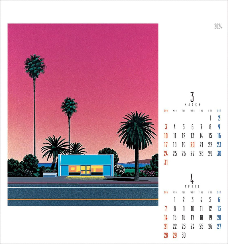 Try-X 2024 Wall Calendar Hiroshi Nagai CL-469 39x36cm