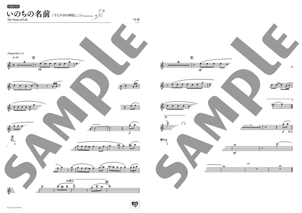 Flute - Accompanied by Beautiful Piano Music - The Name of Life (Inochi no Namae) from Spirited Away