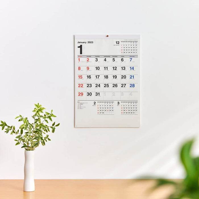 New Japan Calendar 2023 Wall Calendar Schedule Memo Monthly Table NK193