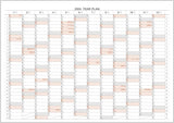Nakabayashi 2024 Calendar Logical Desk Calendar Paper Ring Type Craft A5 COC-CLTP-A502-24S