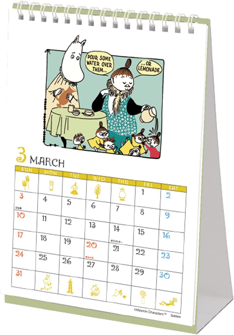 Gakken Sta:Ful 2024 Calendar Moomin Desk Calendar Original Picture M09524 –  Japanese Book Store