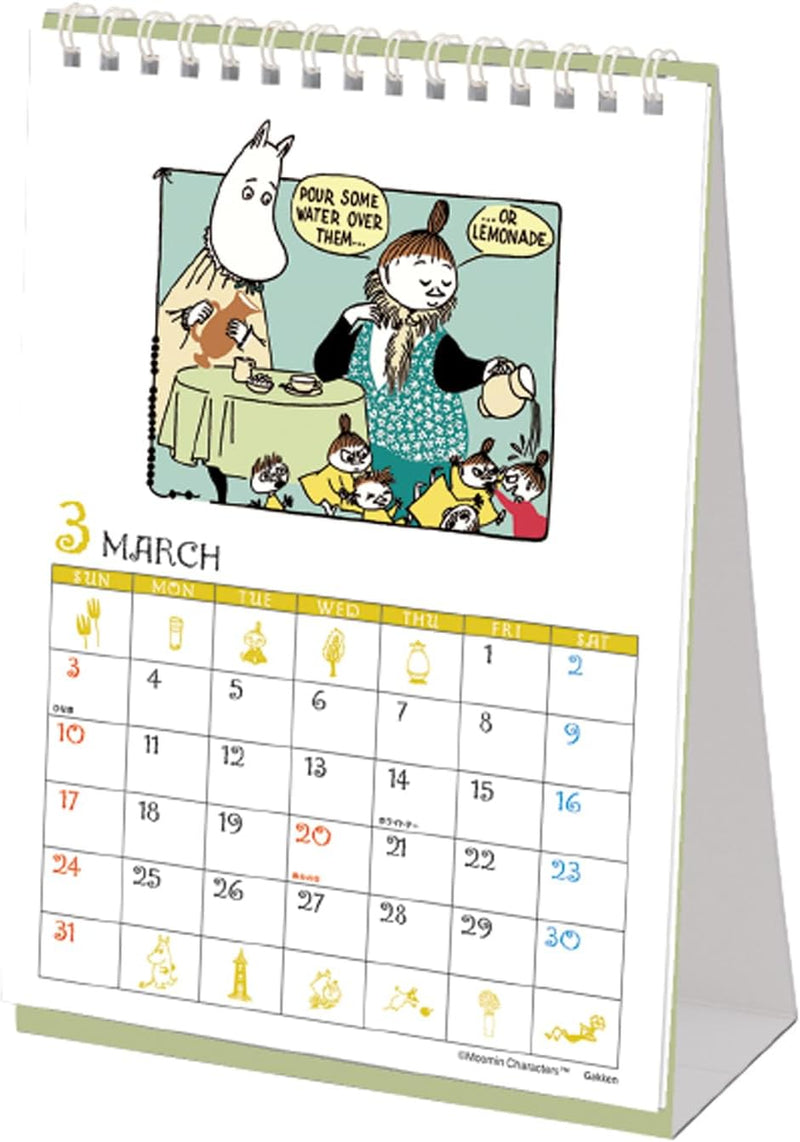 Gakken Sta:Ful 2024 Calendar Moomin Desk Calendar Original Picture M09524