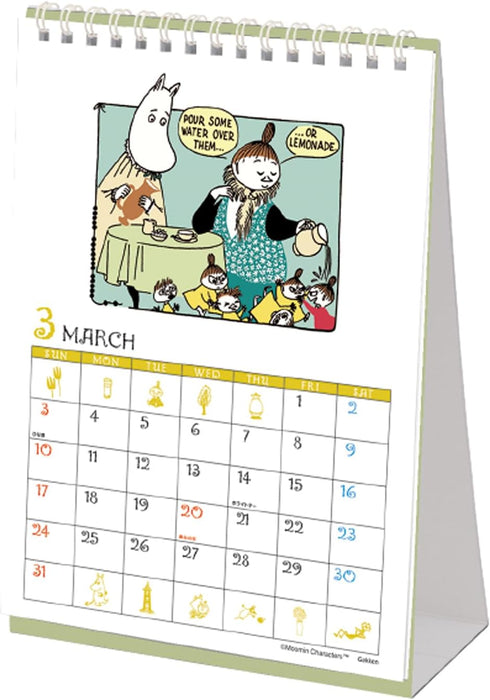 Gakken Sta:Ful 2024 Calendar Moomin Desk Calendar Original Picture M09524