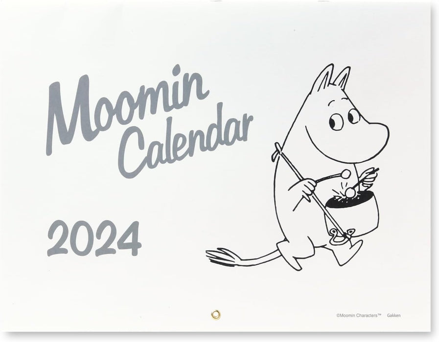 Gakken Sta:Ful 2024 Calendar Moomin Wall Calendar Large Size Simple AM16007