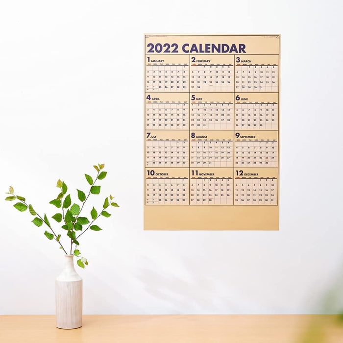 New Japan Calendar 2022 Wall Calendar Craft Plan NK345