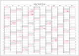 Nakabayashi 2024 Calendar Logical Desk Calendar W Ring Type B6 Black CLT-B602-24D