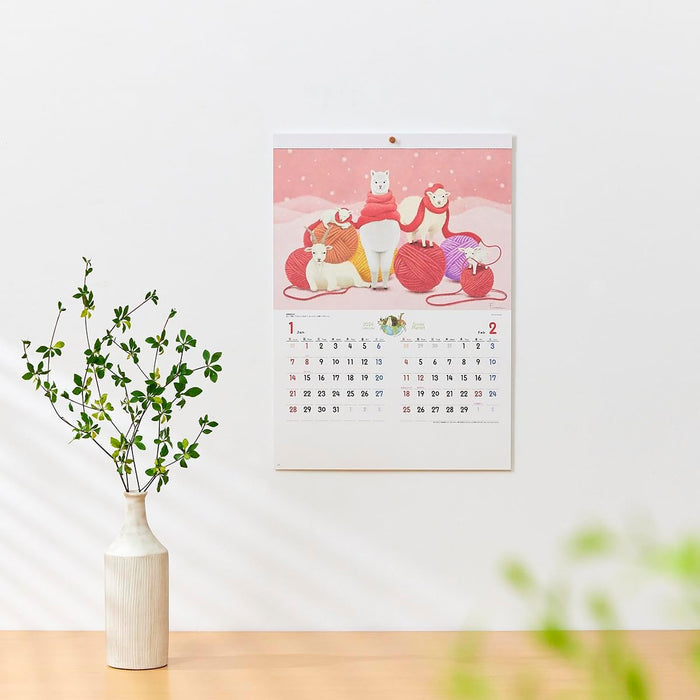 New Japan Calendar 2024 Wall Calendar Smile Planet 7 Sheets NK39