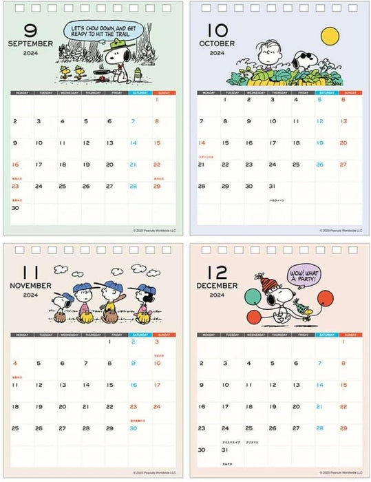 Sun-Star Stationery Snoopy 2024 Desk Calendar Vintage S8520445