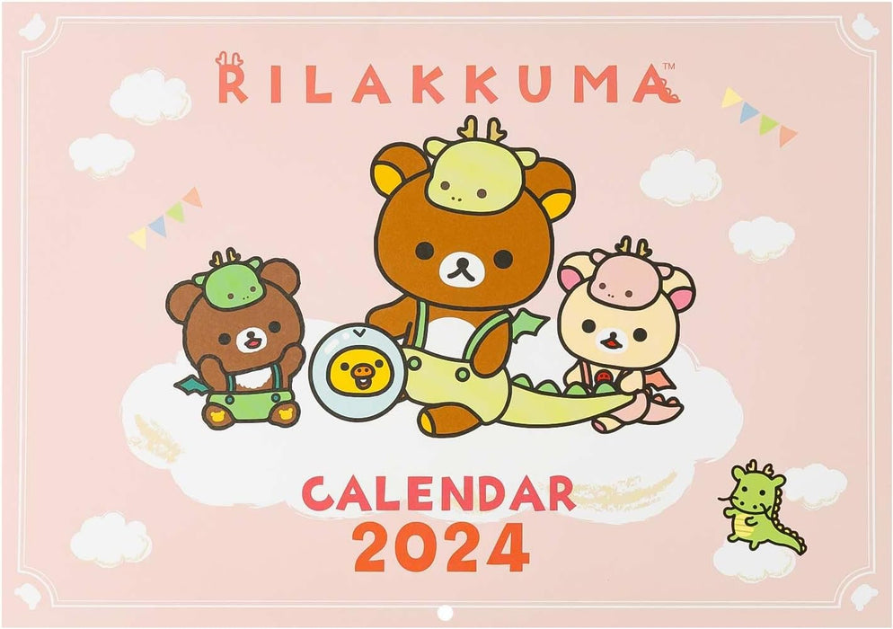 San-X 2024 Rilakkuma Wall Calendar A4 CD38001