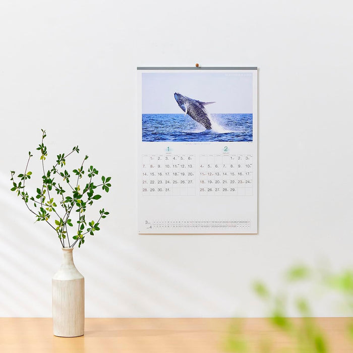 New Japan Calendar 2024 Wall Calendar Relaxation Blue NK32