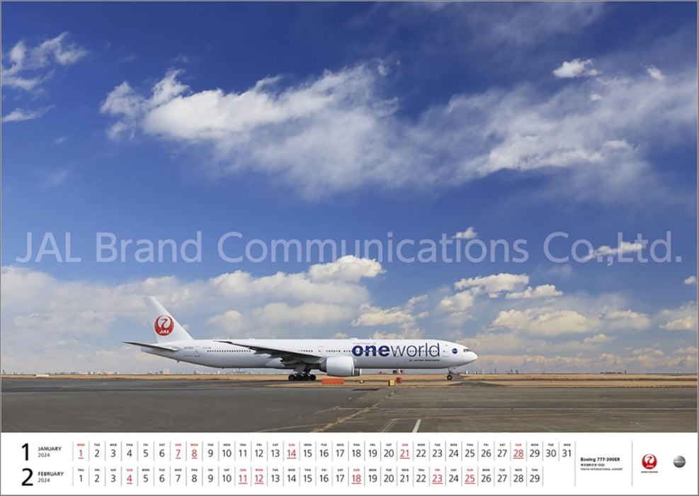 JAL 'FLEET' (Large Size) 2024 Wall Calendar CL24-1134