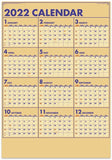 New Japan Calendar 2022 Wall Calendar Craft Plan NK345