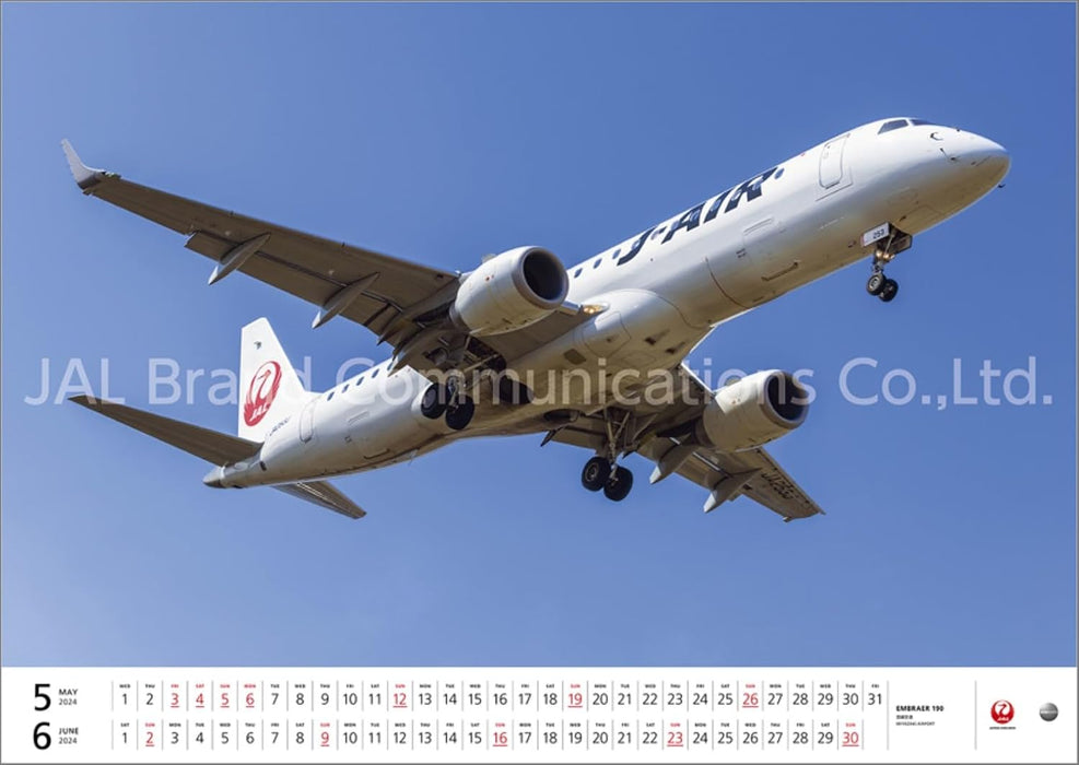 JAL 'FLEET' (Large Size) 2024 Wall Calendar CL24-1134