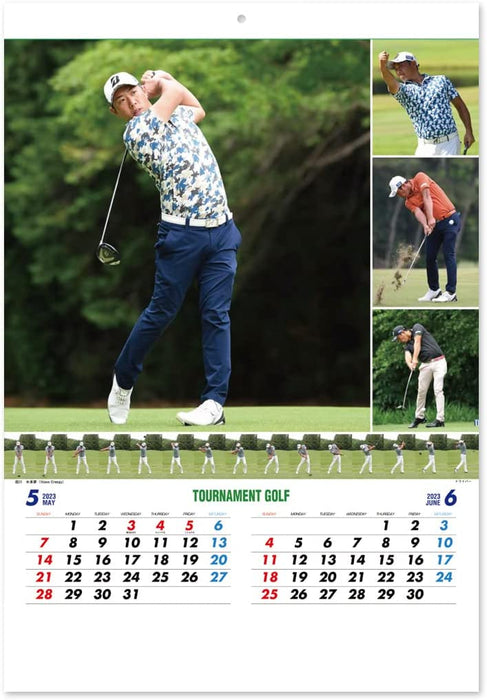 New Japan Calendar 2023 Wall Calendar Tournament Golf NK128