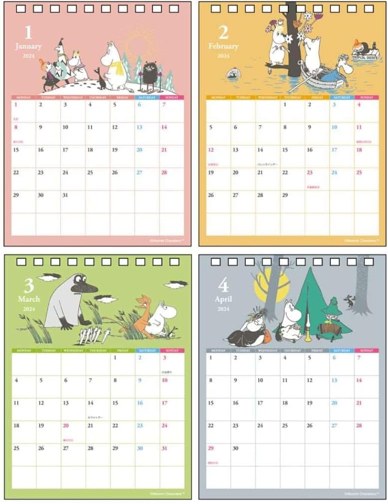 Sun-Star Stationery Moomin 2024 Desk Calendar Moomin S8520461