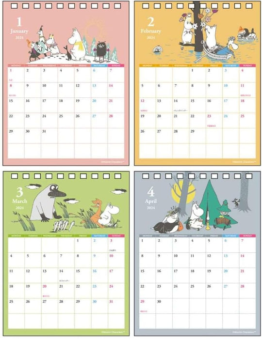 Sun-Star Stationery Moomin 2024 Desk Calendar Moomin S8520461