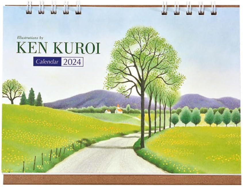 KS Hanbai Desk Calendar Ken Kuroi 2024 Calendar CL24-0498