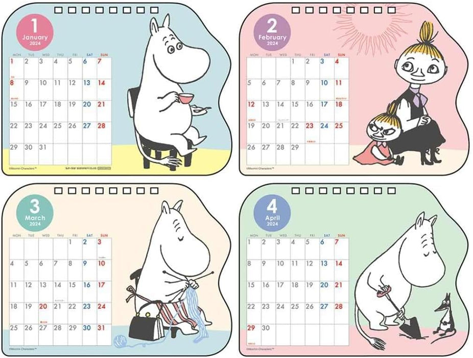 Sun-Star Stationery Moomin 2024 Desk Calendar Moomin S8520399