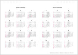 Nakabayashi 2024 Calendar Logical Desk Calendar W Ring Type A5 White COC-A502-24W