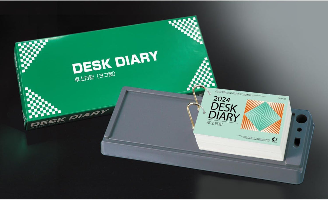 New Japan Calendar 2024 Desk Calendar Desk Diary Horizontal Type NK8475 80x114mm