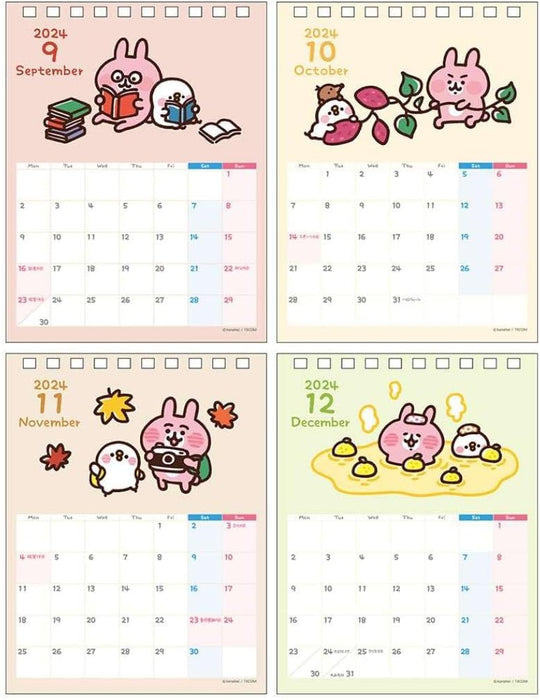 Sun-Star Stationery Kanahei 2024 Desk Calendar Piske & Usagi S8520488