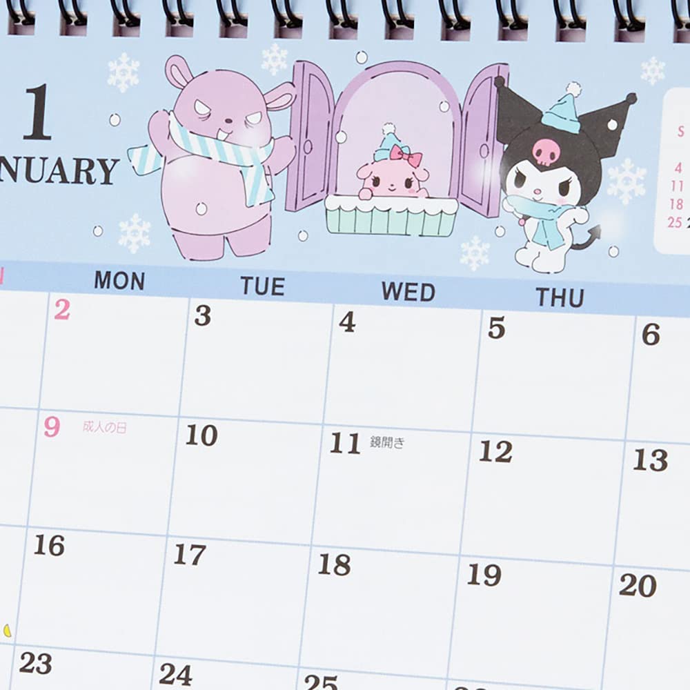 Sanrio 2023 Desktop Calendar Kuromi 3 Months 203033 Japanese Book Store