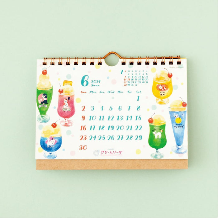 New Japan Calendar 2024 Desk Calendar Furukawashiko Retro Diary NK4106