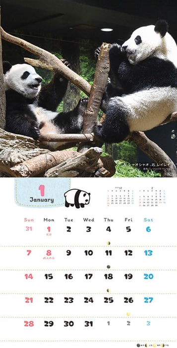 Try-X 2024 Wall Calendar Always Good Friends Xiao Xiao Lei Lei CL-385 48x24cm