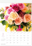 New Japan Calendar 2024 Wall Calendar Hibiya-Kadan Precious Flowers NK4009
