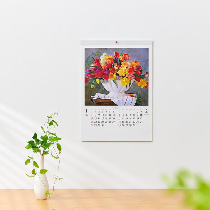 New Japan Calendar 2024 Wall Calendar Floral Gift NK47