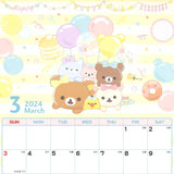 San-X 2024 Rilakkuma Wall Calendar B4 CD37801