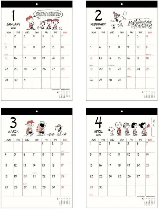 Sun-Star Stationery Snoopy 2024 Wall Calendar Snoopy S8520178