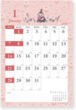 Gakken Sta:Ful 2024 Calendar Little My Wall Calendar Large Size Pink AM16008