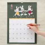 Gakken Sta:Ful 2024 Calendar Megane Usagi Obake no Tenpura Wall Calendar Keiko Sena AM15031